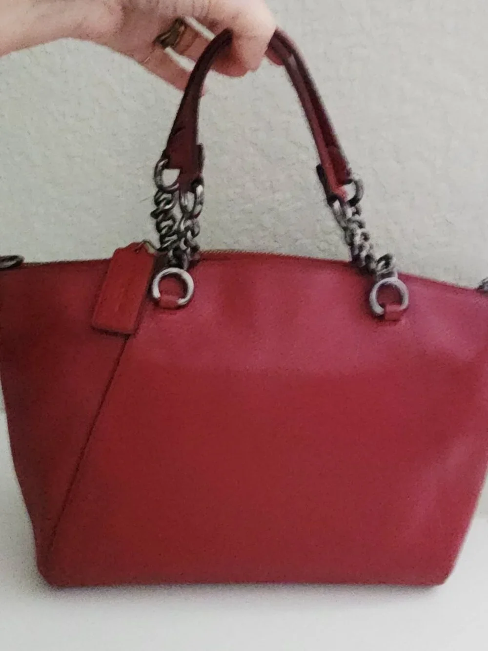 Like New Coach Prairie Deep Red Leather Shoulder Bag Purse